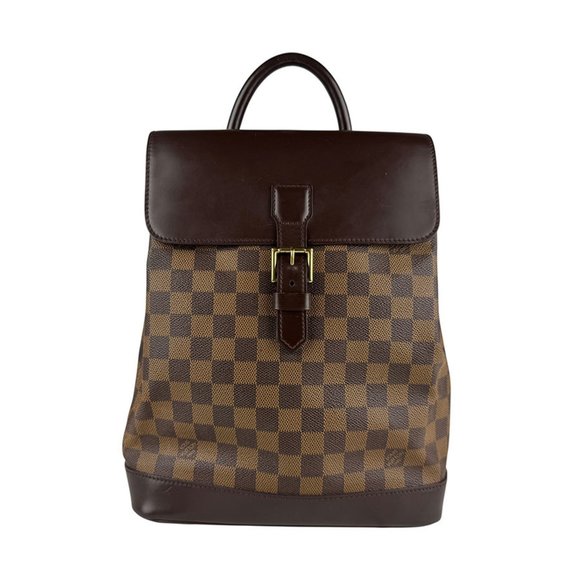 LOUIS VUITTON Brown Damier Leather Backpack - Picture 1 of 5
